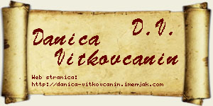 Danica Vitkovčanin vizit kartica